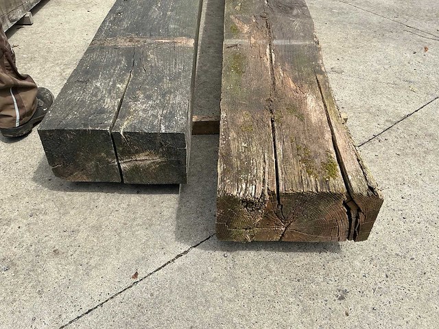 Oude eiken balken 20x40 (2x) - afbeelding 3 van  6