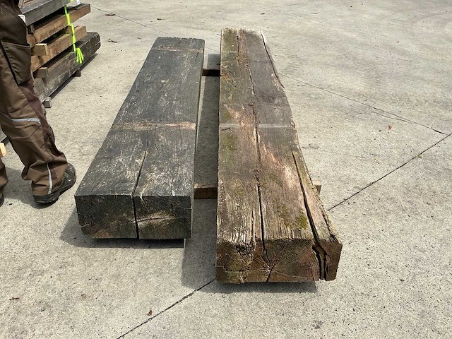 Oude eiken balken 20x40 (2x) - afbeelding 4 van  5