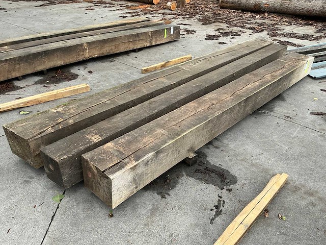 Oude eiken balken (3x) - afbeelding 2 van  6