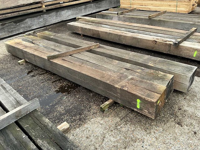 Oude eiken balken (3x) - afbeelding 1 van  4