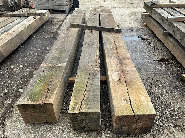Oude eiken balken (3x) - afbeelding 4 van  4