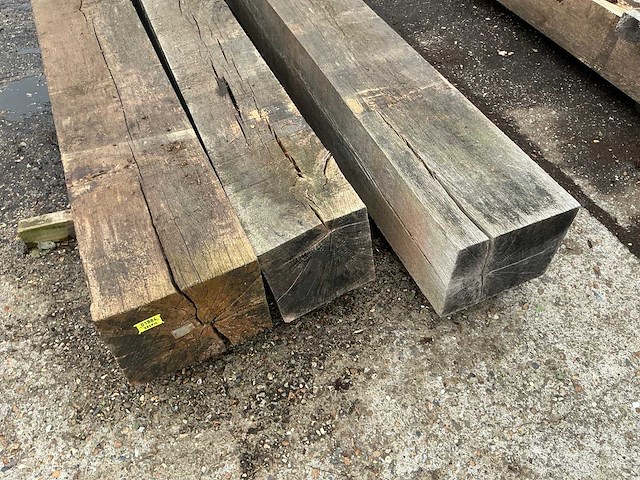 Oude eiken balken (3x) - afbeelding 4 van  5