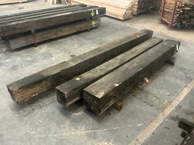 Oude eiken balken (3x) - afbeelding 2 van  5