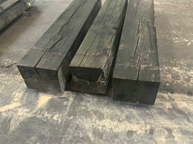 Oude eiken balken (3x) - afbeelding 3 van  5