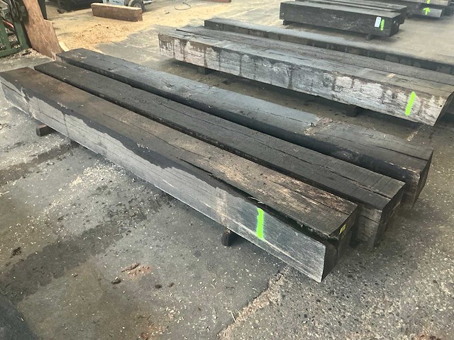 Oude eiken balken (3x) - afbeelding 1 van  6