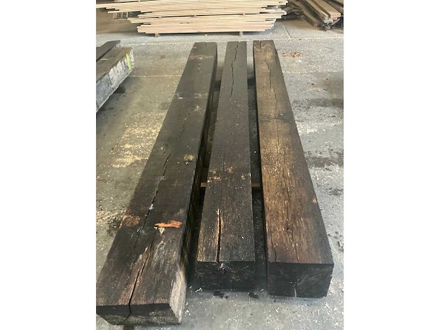 Oude eiken balken (3x) - afbeelding 4 van  6