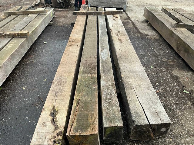 Oude eiken balken (4x) - afbeelding 5 van  7