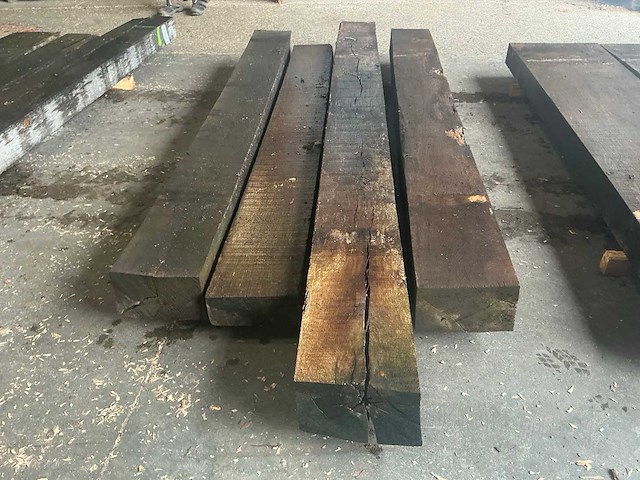 Oude eiken balken (4x) - afbeelding 4 van  6