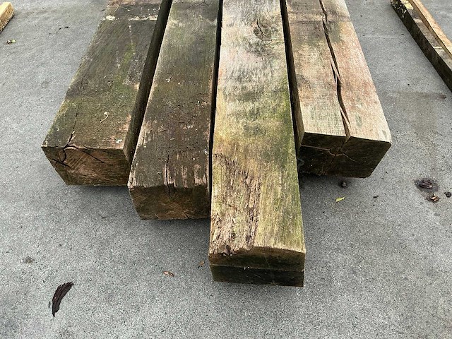 Oude eiken balken (4x) - afbeelding 3 van  5