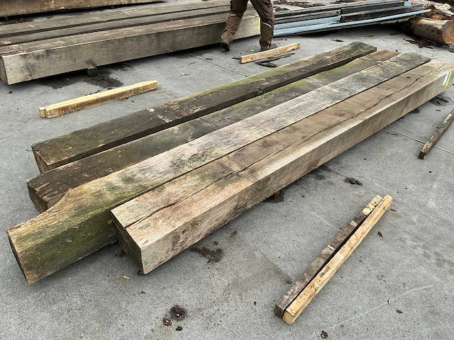 Oude eiken balken (4x) - afbeelding 1 van  3