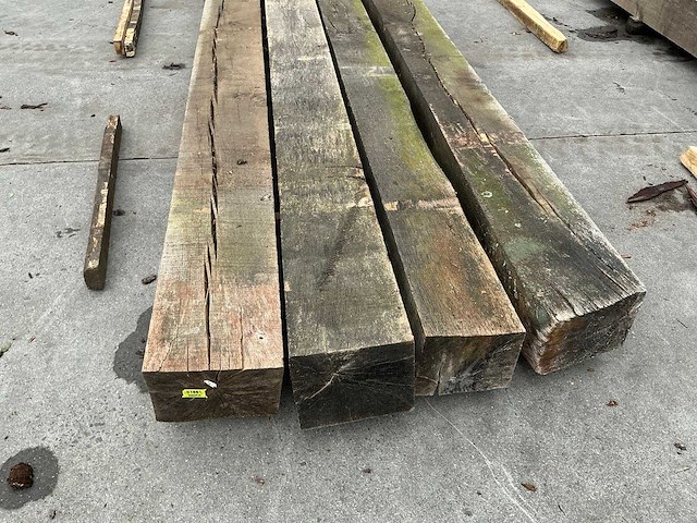 Oude eiken balken (4x) - afbeelding 2 van  3