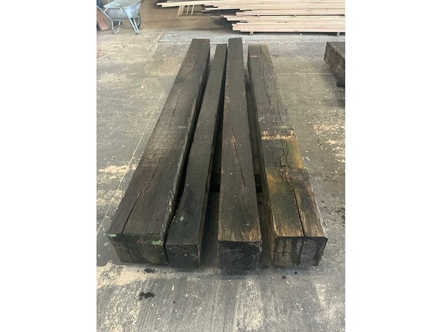 Oude eiken balken (4x) - afbeelding 4 van  6