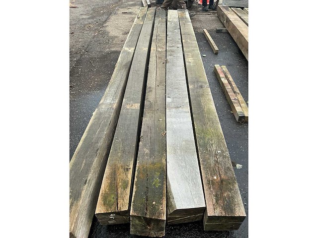 Oude eiken balken (5x) - afbeelding 4 van  6