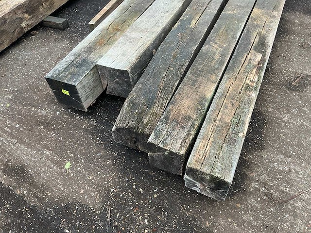 Oude eiken balken (5x) - afbeelding 5 van  6