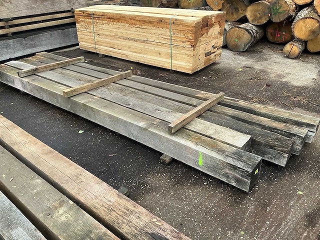 Oude eiken balken (5x) - afbeelding 1 van  5