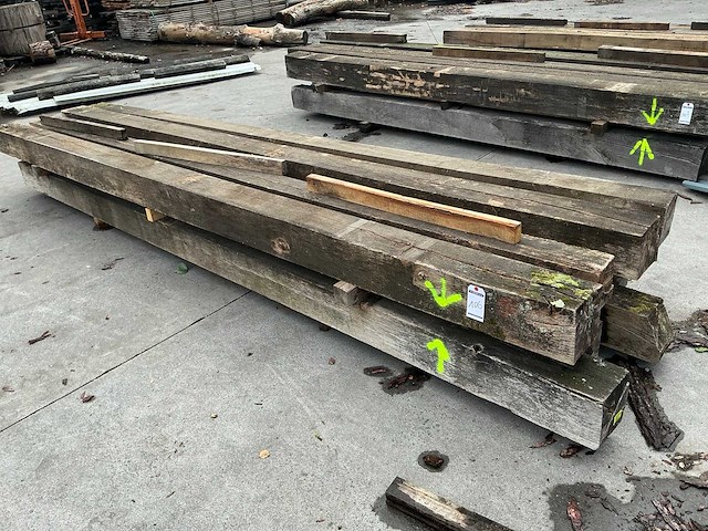 Oude eiken balken (8x) - afbeelding 1 van  6