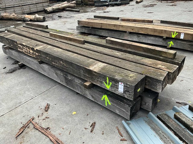Oude eiken balken (8x) - afbeelding 1 van  5