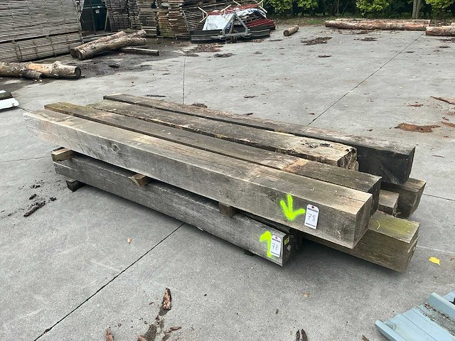 Oude eiken balken (8x) - afbeelding 1 van  6