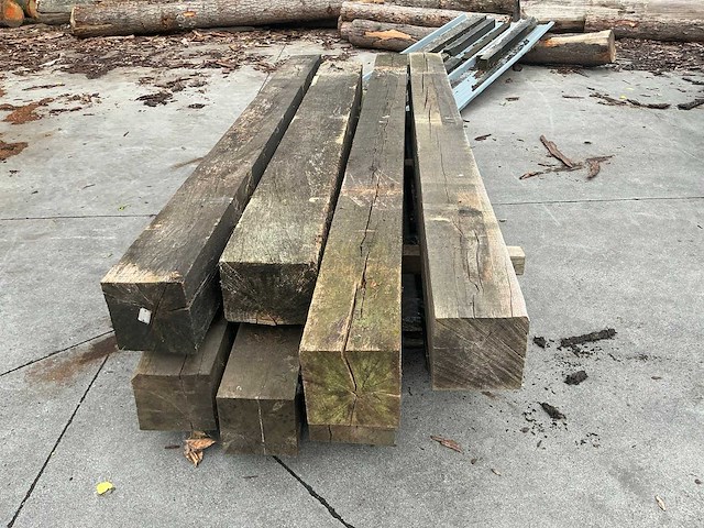 Oude eiken balken (8x) - afbeelding 3 van  6