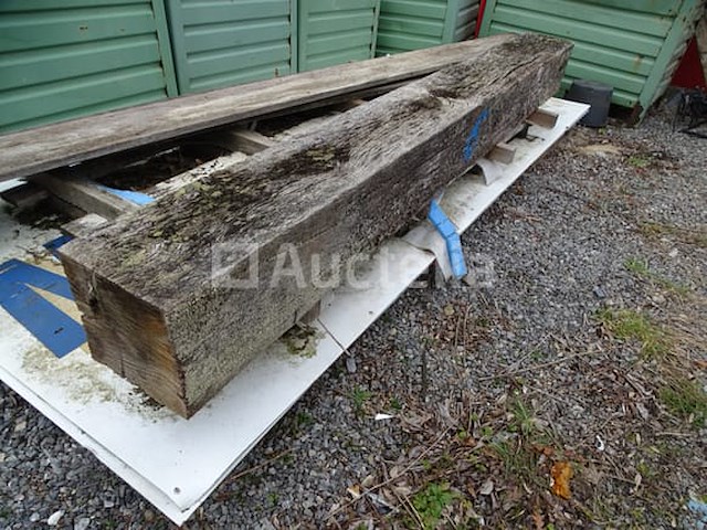 Oude eikenhouten balk - afbeelding 1 van  3
