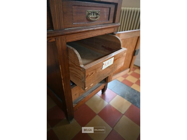 Oude houten bureau - afbeelding 6 van  6
