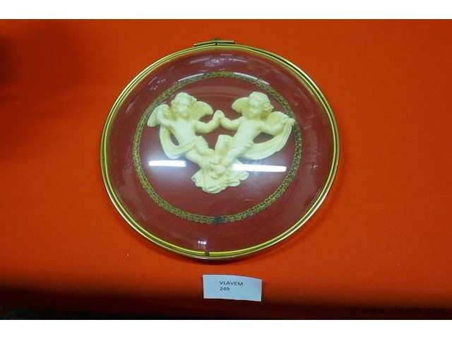 Oude kader met engelen - afbeelding 1 van  1