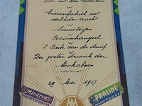 Oude kookboeken en 2 menu's - afbeelding 5 van  5