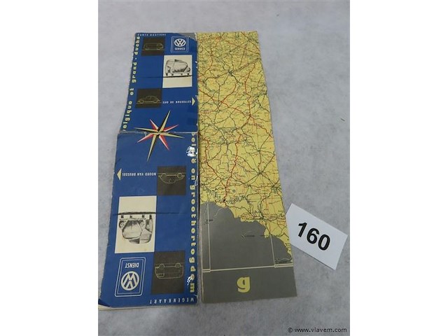 Oude landkaart vw - afbeelding 3 van  3