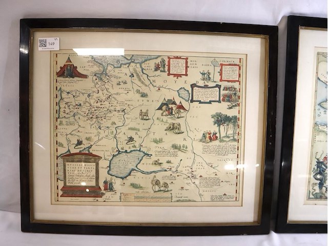 Oude landkaart (x2) - afbeelding 2 van  7