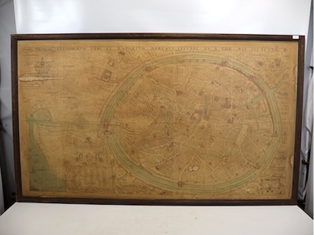 Oude map brugge met kader - afbeelding 1 van  10
