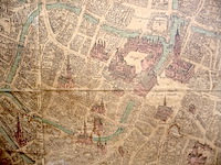 Oude map brugge met kader - afbeelding 7 van  10