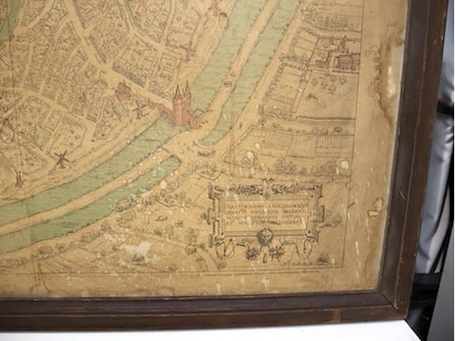 Oude map brugge met kader - afbeelding 9 van  10