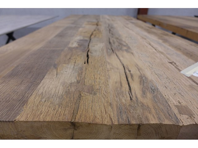 Oude massieve eiken tafel - afbeelding 3 van  4