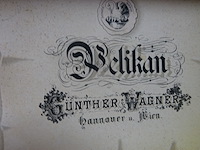 Oude pelican tinte - gunther wagner in kist - afbeelding 2 van  2