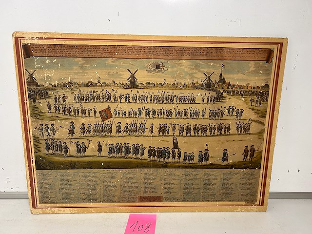 Oude prent "dorp crommenie" - afbeelding 1 van  3