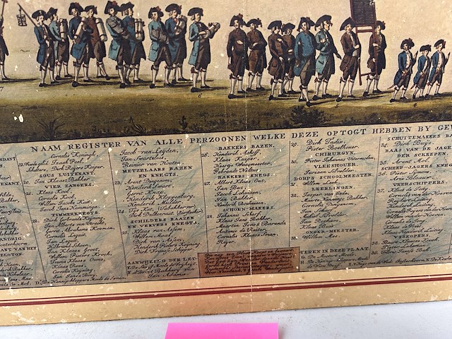 Oude prent "dorp crommenie" - afbeelding 3 van  3