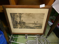 Oude prent in kader - afbeelding 1 van  1