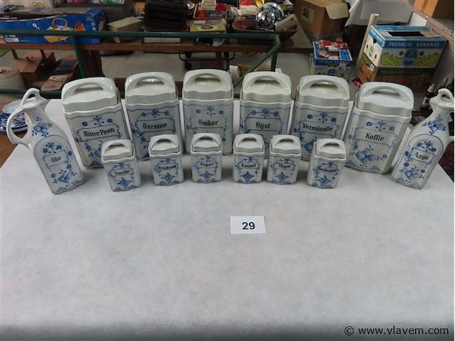 Oude set voorraadpotten - afbeelding 1 van  5