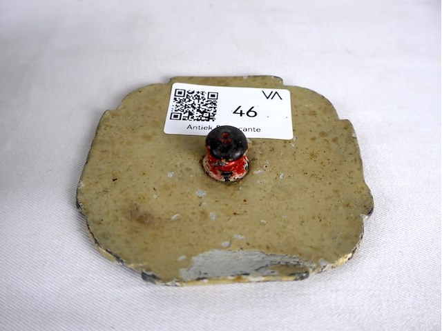 Oude tinnen tabakspot - afbeelding 4 van  6