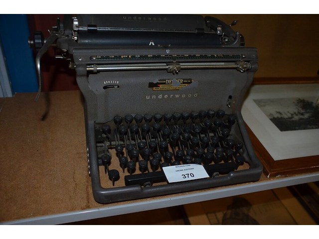 Oude typemachine underwood 6543210 - afbeelding 3 van  5