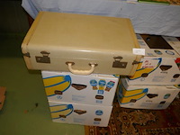 Oude valies in leder - afbeelding 1 van  1