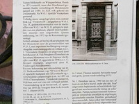 Oude voordeur 1903 in eik met brandglas, smeedwerk en vitreau in art-deco - afbeelding 6 van  7