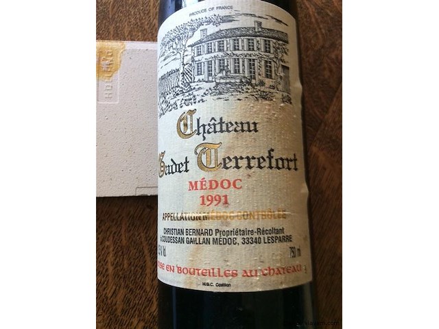 Oude wijnen cadet 1991. - afbeelding 2 van  2