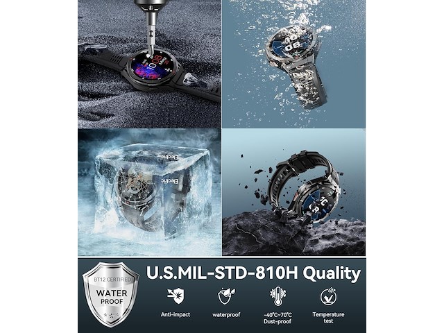 Oukitel bt12 smartwatch - afbeelding 7 van  7