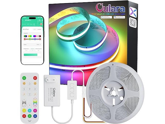 Oulara rgb smart ic cob ledstrip (10 m) - afbeelding 1 van  4