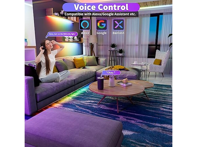 Oulara rgb smart ic cob ledstrip (10 m) - afbeelding 3 van  4