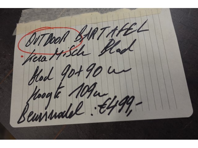 Outdoor bartafel - afbeelding 3 van  3