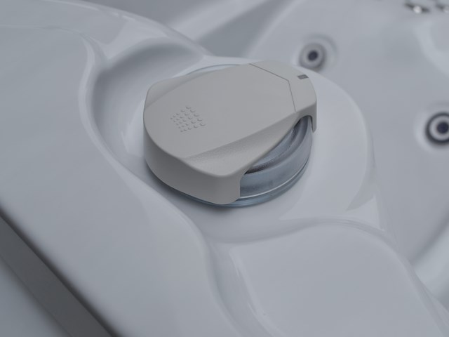 Outdoor spa 5-persoons 220x220 cm - grijs bad / grijze zijkant - incl. bluetooth & wifi - afbeelding 3 van  62