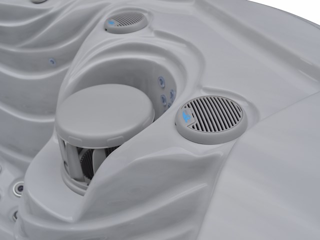 Outdoor spa 5-persoons 220x220 cm - grijs bad / grijze zijkant - incl. bluetooth & wifi - afbeelding 7 van  62