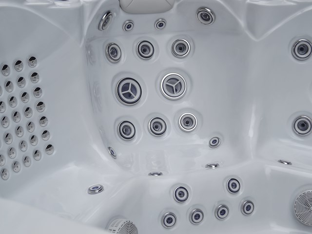 Outdoor spa 5-persoons 220x220 cm - grijs bad / grijze zijkant - incl. bluetooth & wifi - afbeelding 11 van  62